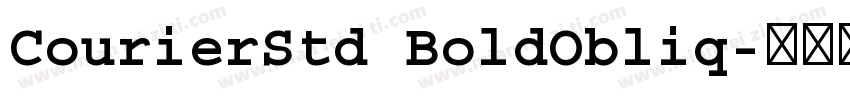 CourierStd BoldObliq字体转换